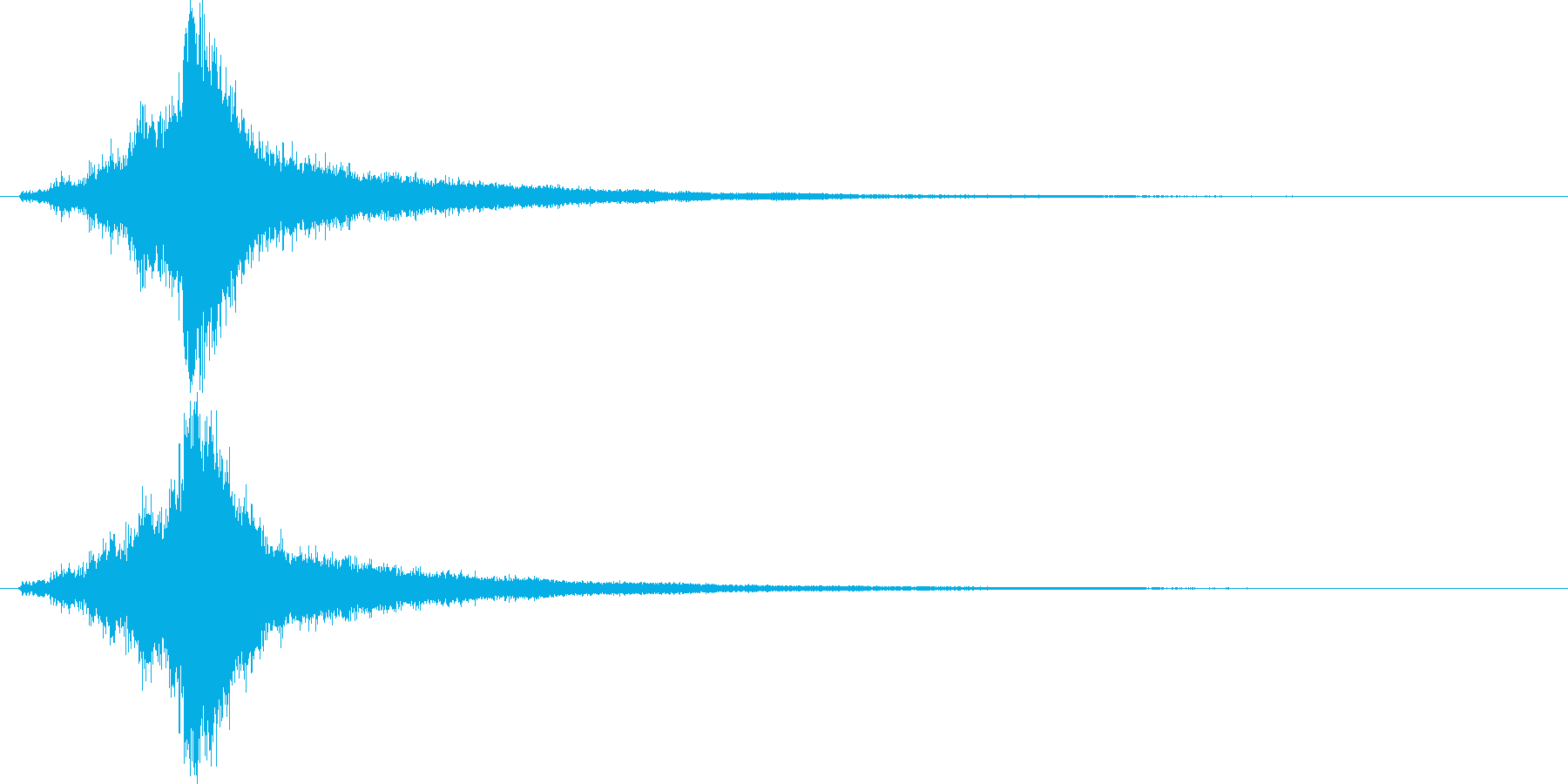 能力が上がる音(シャキン)の再生済みの波形