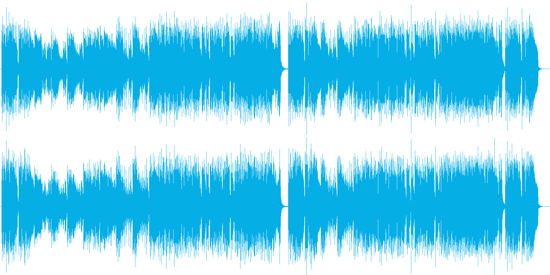 新鮮さのある楽しい気分になるシンセの曲の再生済みの波形