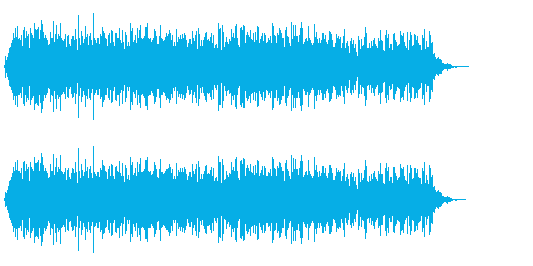 スウィープ音(アップ)の再生済みの波形