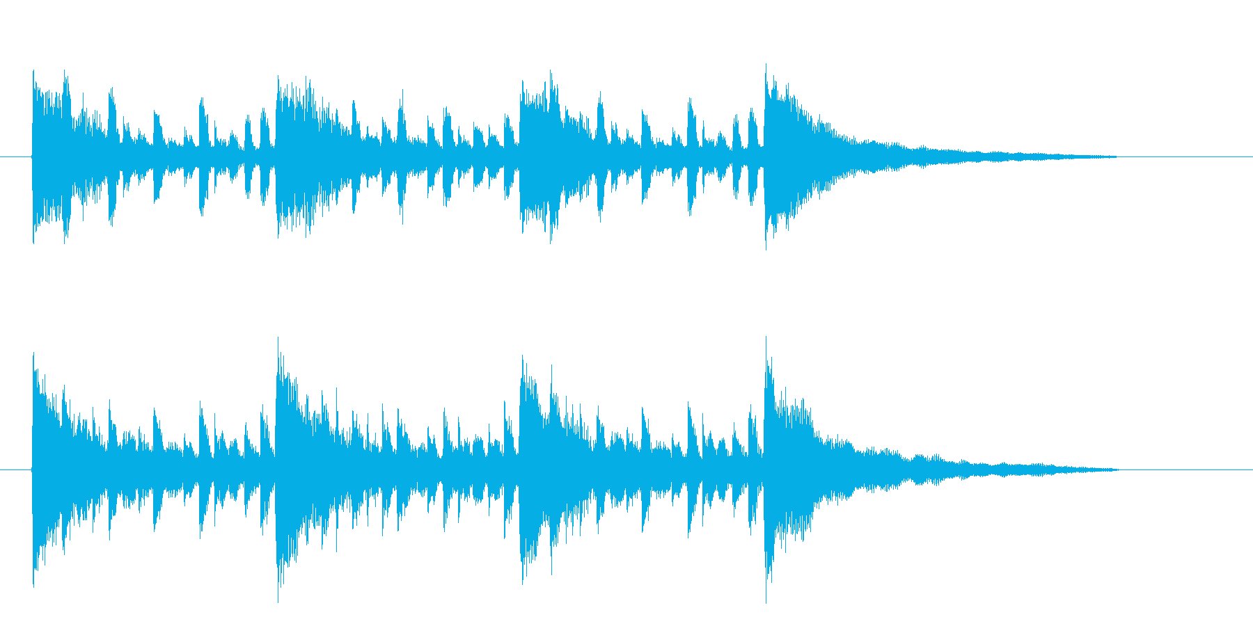 和やかで爽快感のある音楽の再生済みの波形