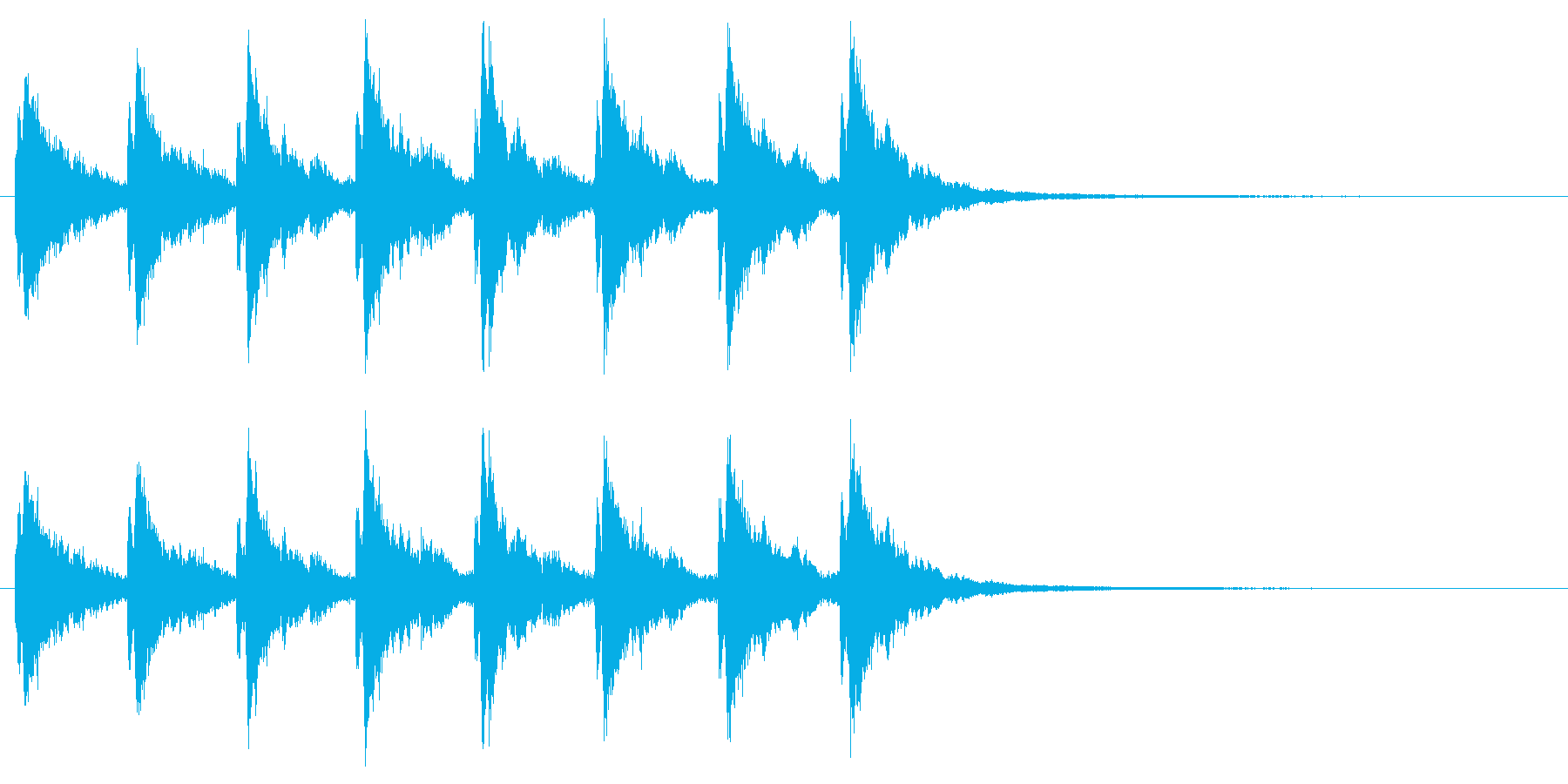 教会の鐘の音 少し高め 8回キンコーーンの再生済みの波形