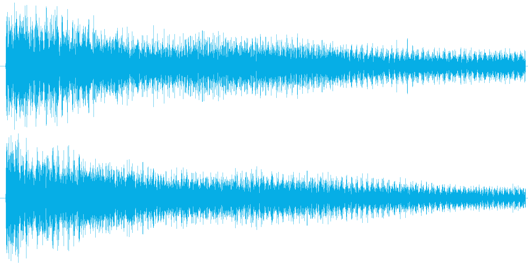 短めのノイジーな演出する音です。の再生済みの波形