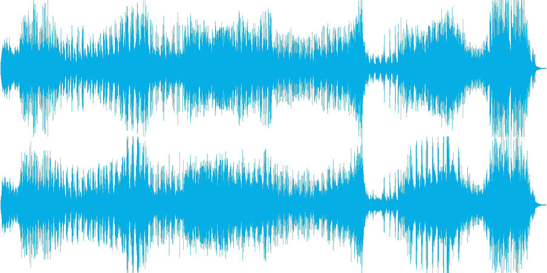 ピアノ曲 若干暗いかなーの再生済みの波形