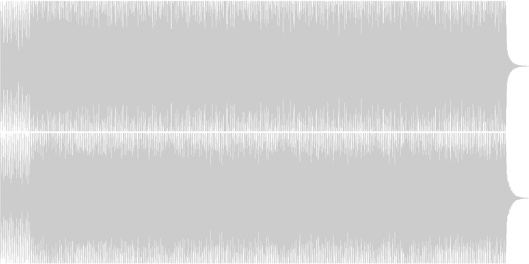 ミニマル系テクノBGM(WAV版)の未再生の波形