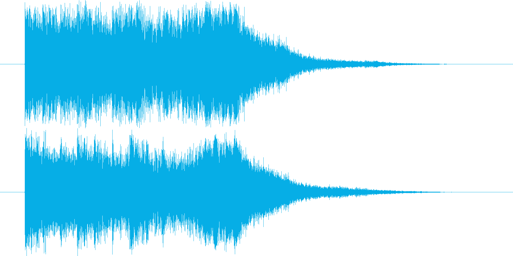 和楽器とオーケストラによる和風な効果音の再生済みの波形