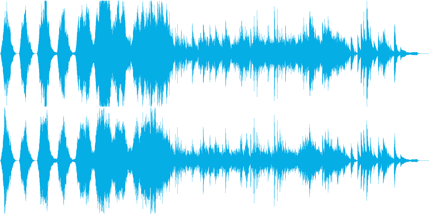 暗くて悲壮感のあるBGMの再生済みの波形