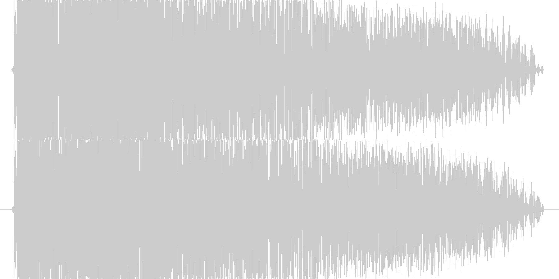 「ダーン」打突音、攻撃音の未再生の波形