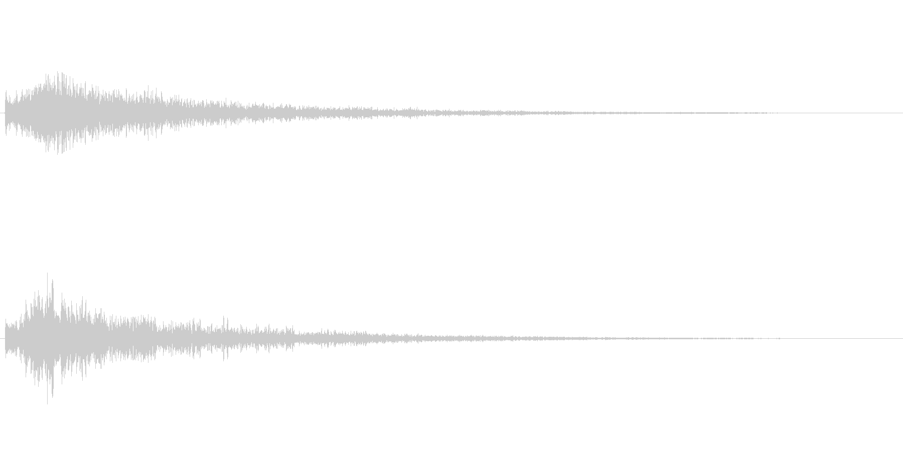 「サスペンス的な衝撃音」の未再生の波形