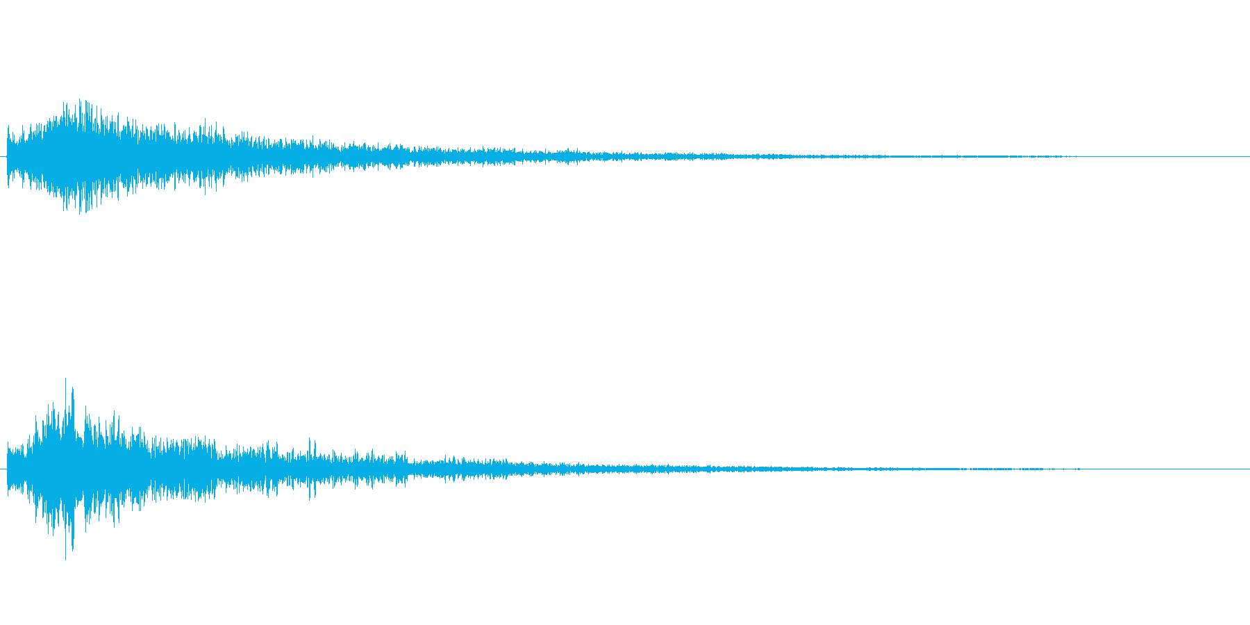 「サスペンス的な衝撃音」の再生済みの波形