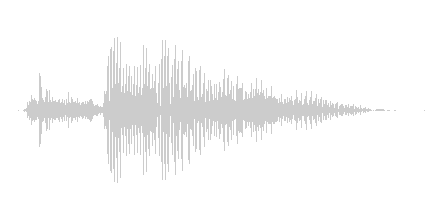 2 (Two, トゥ、ツー、英語発音,…の未再生の波形
