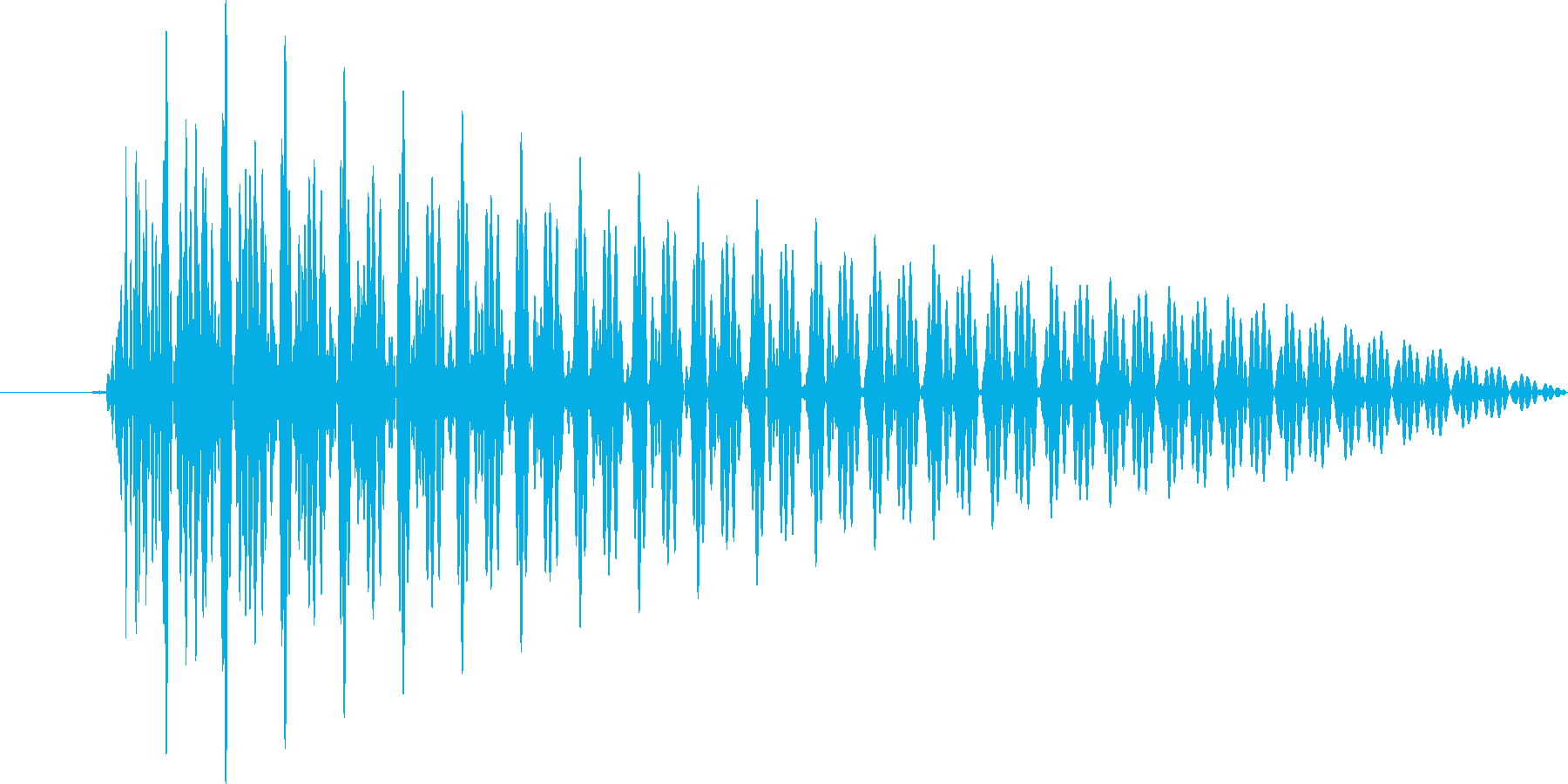 システム音(ワンコード)の再生済みの波形