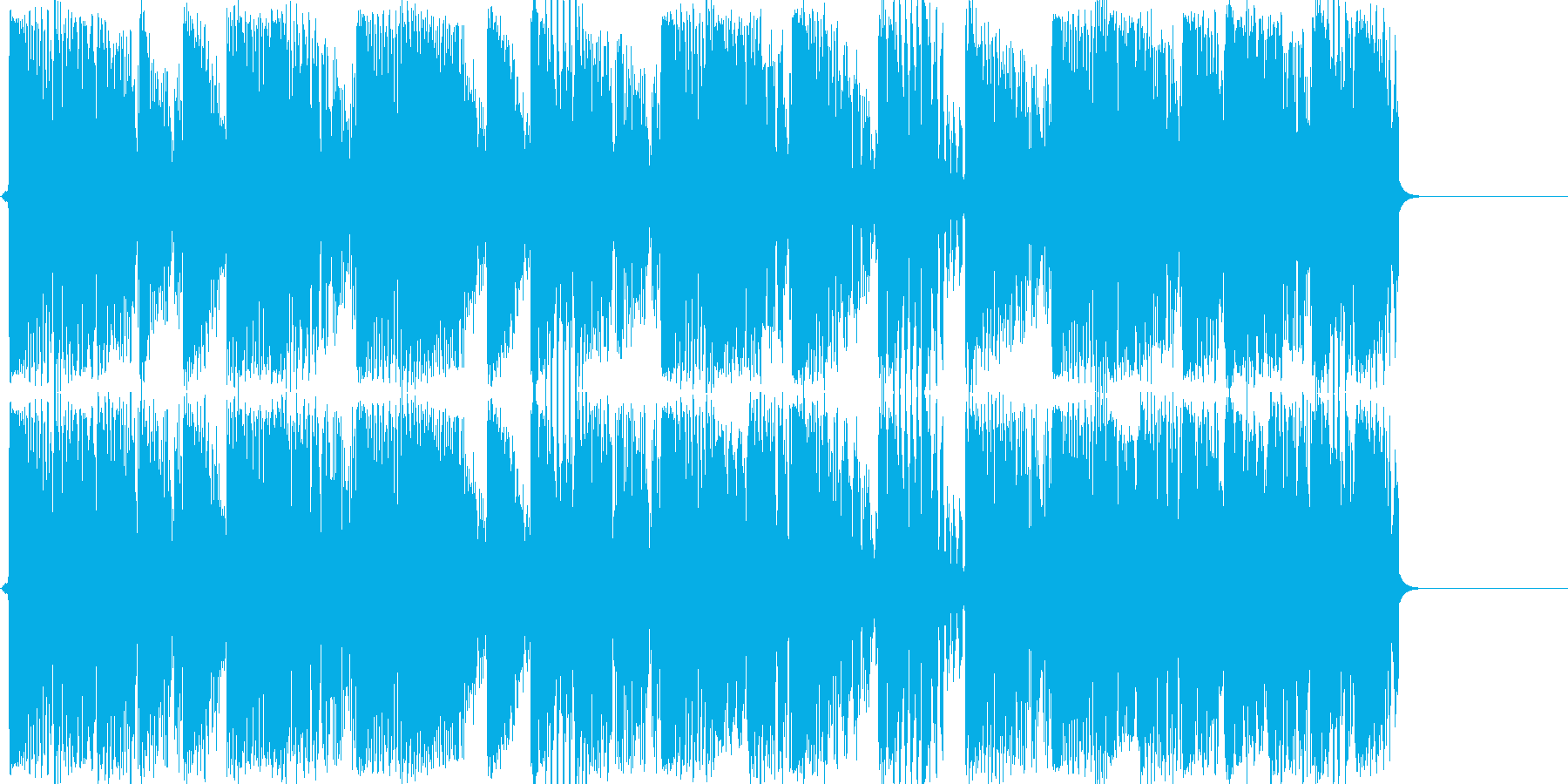 音源作成用のクラブ系ループ音源の再生済みの波形