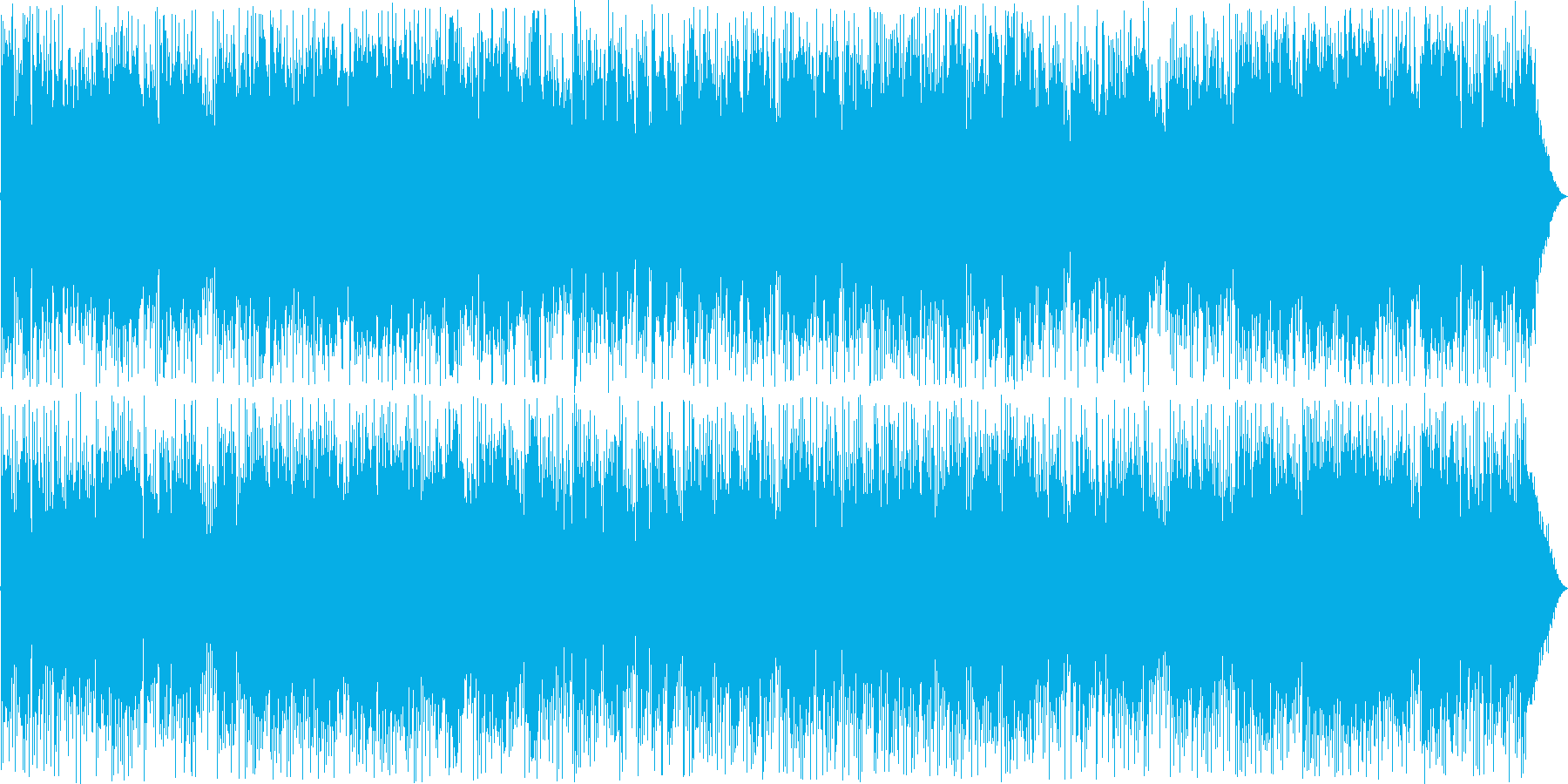 ムードのあるエレキギターの曲の再生済みの波形