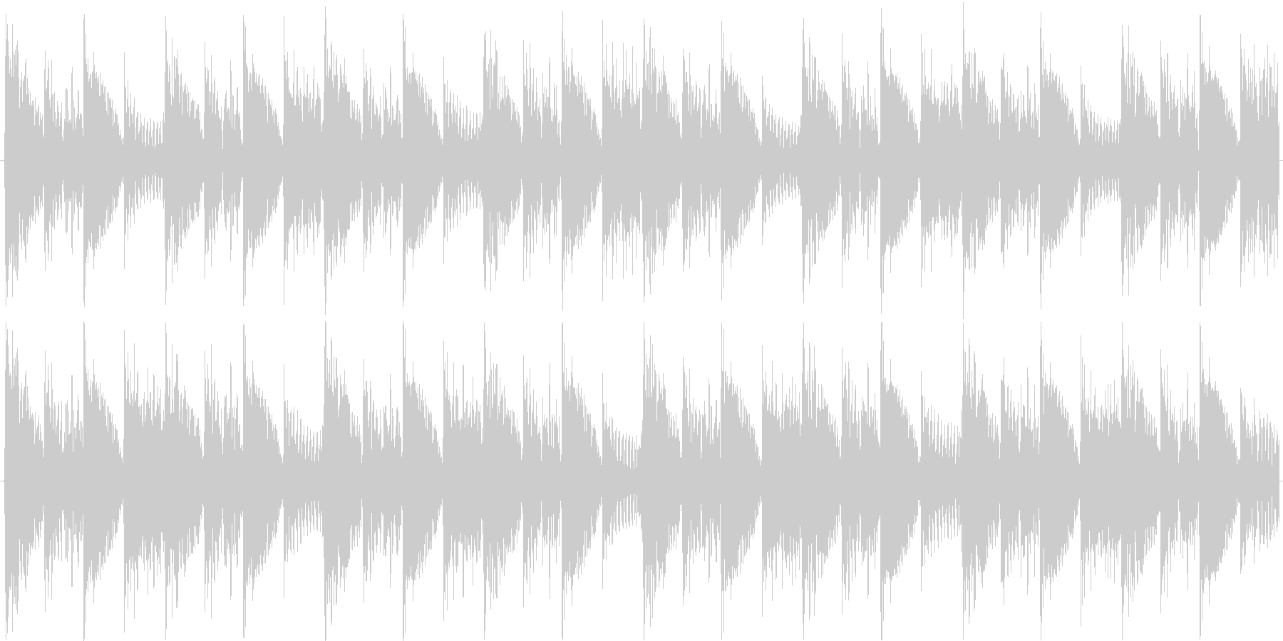 電子的な音で繰り返される楽曲です。の未再生の波形