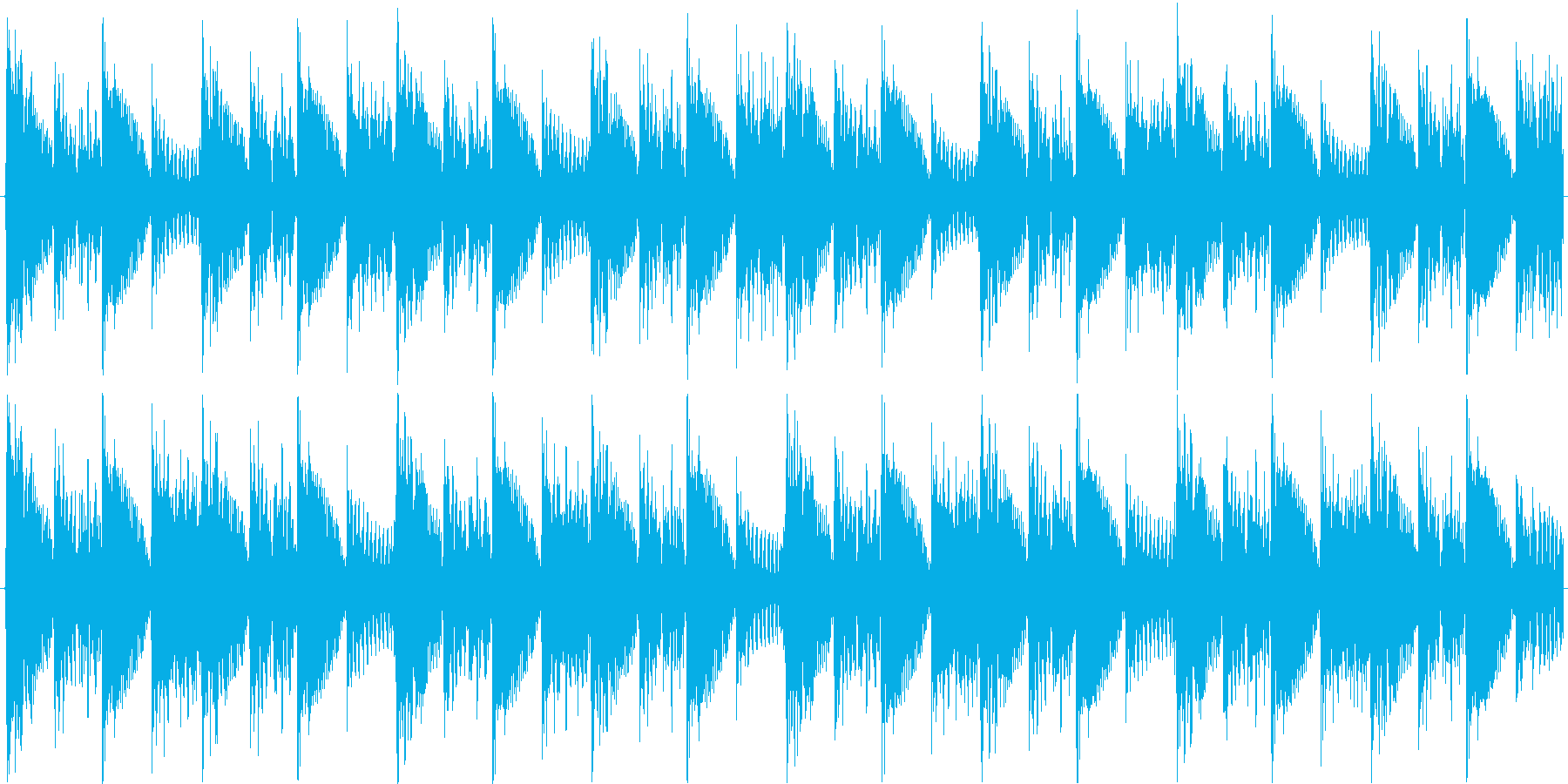電子的な音で繰り返される楽曲です。の再生済みの波形