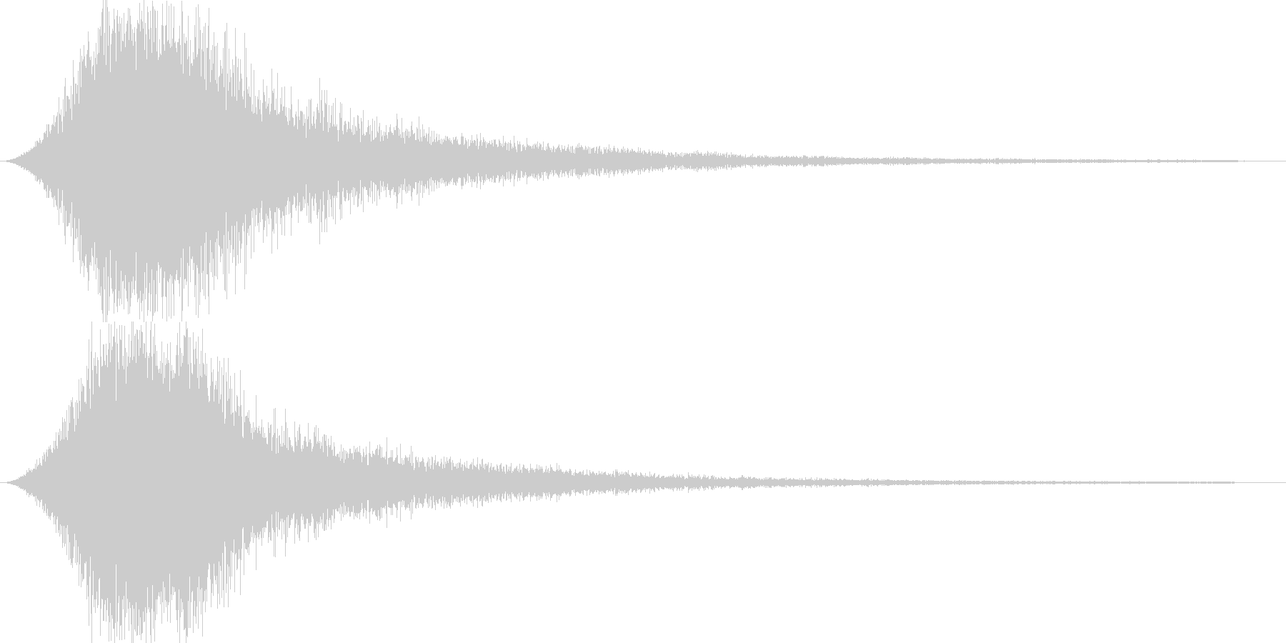 何かが生み出される音の未再生の波形