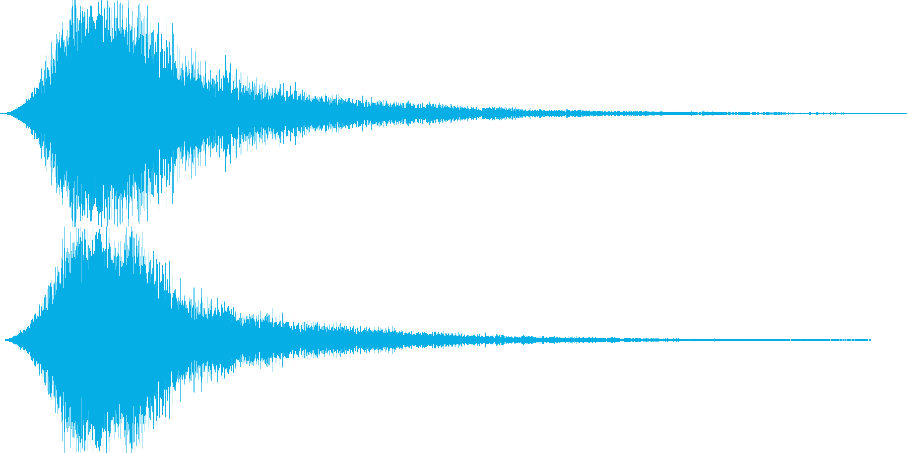 何かが生み出される音の再生済みの波形