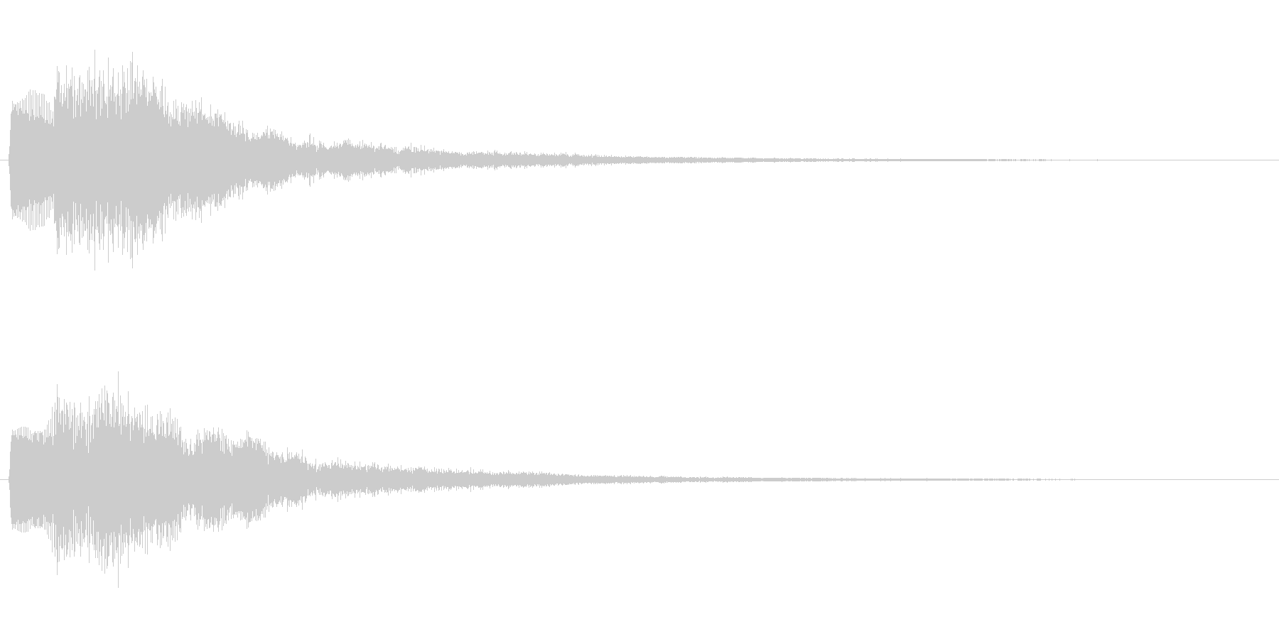 決定音 はい、Yes、◯ などを想定の未再生の波形