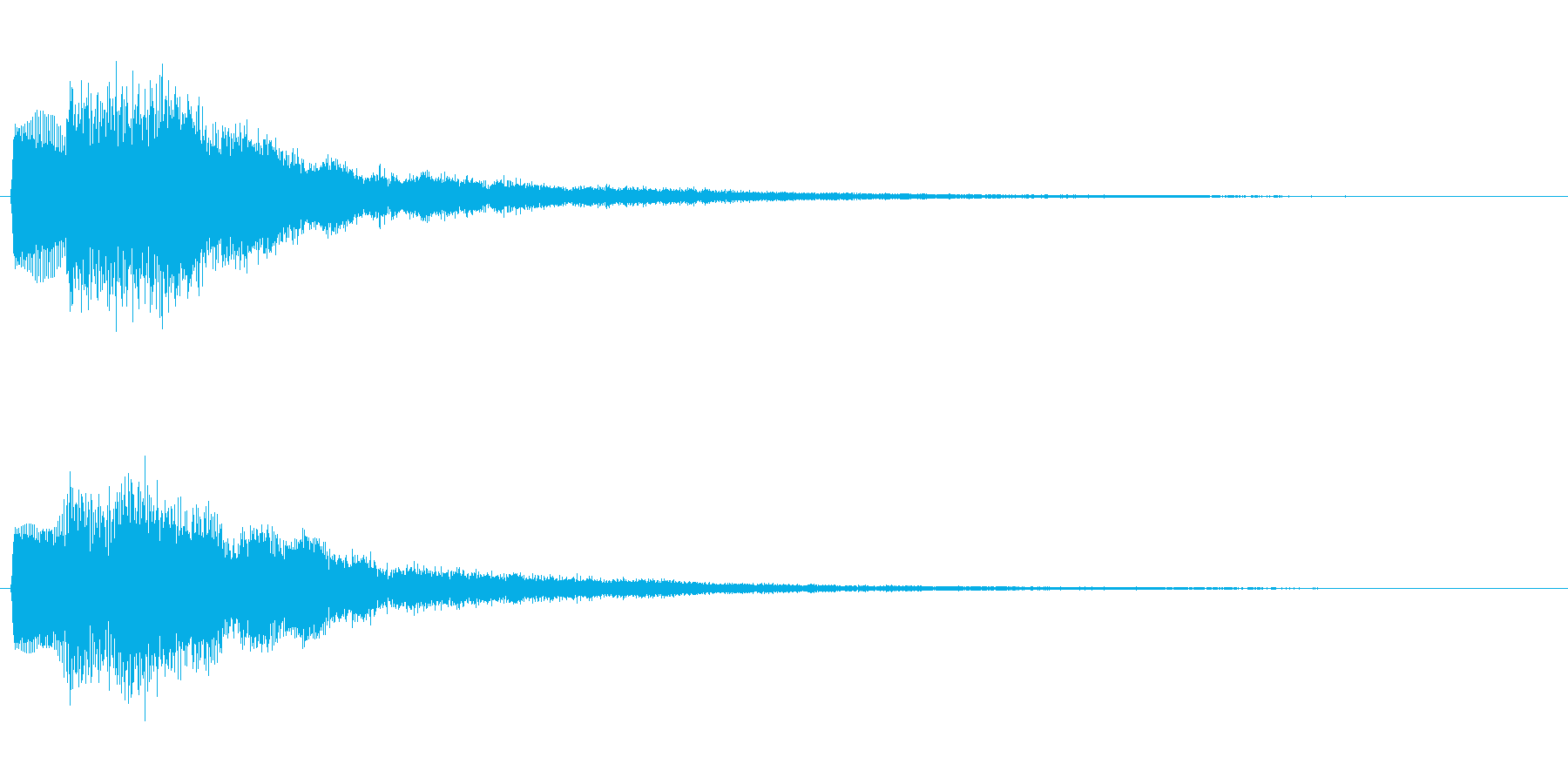 決定音 はい、Yes、◯ などを想定の再生済みの波形