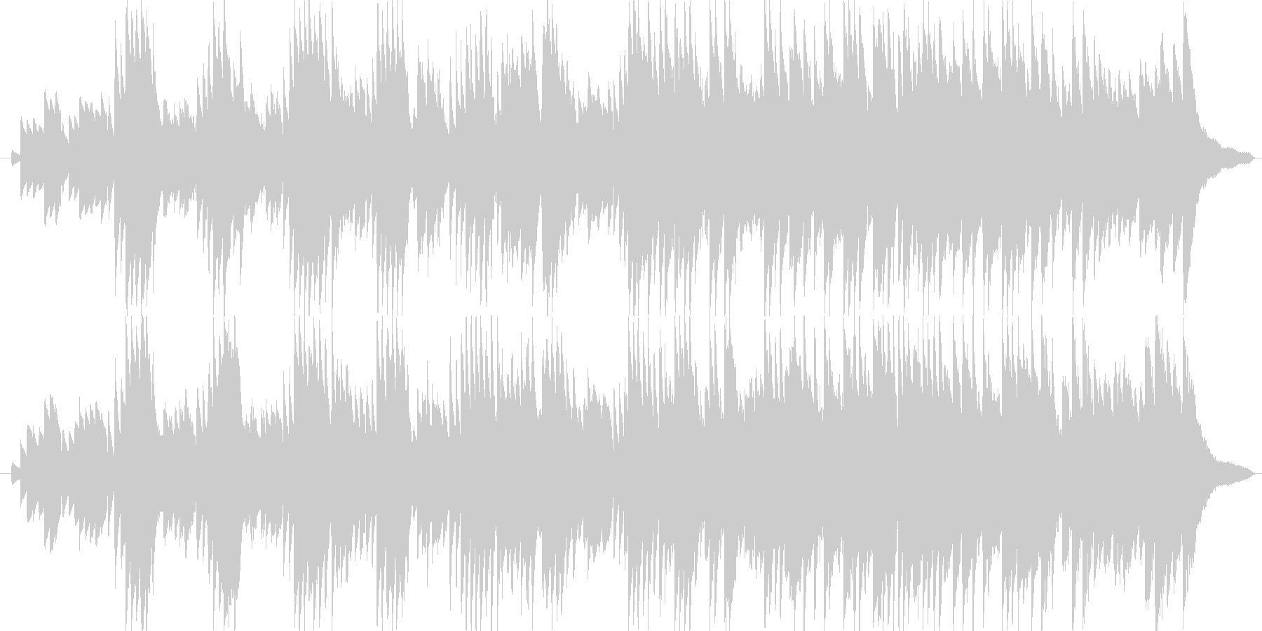 ピアノだけで演奏した切なく悲しげな曲の未再生の波形