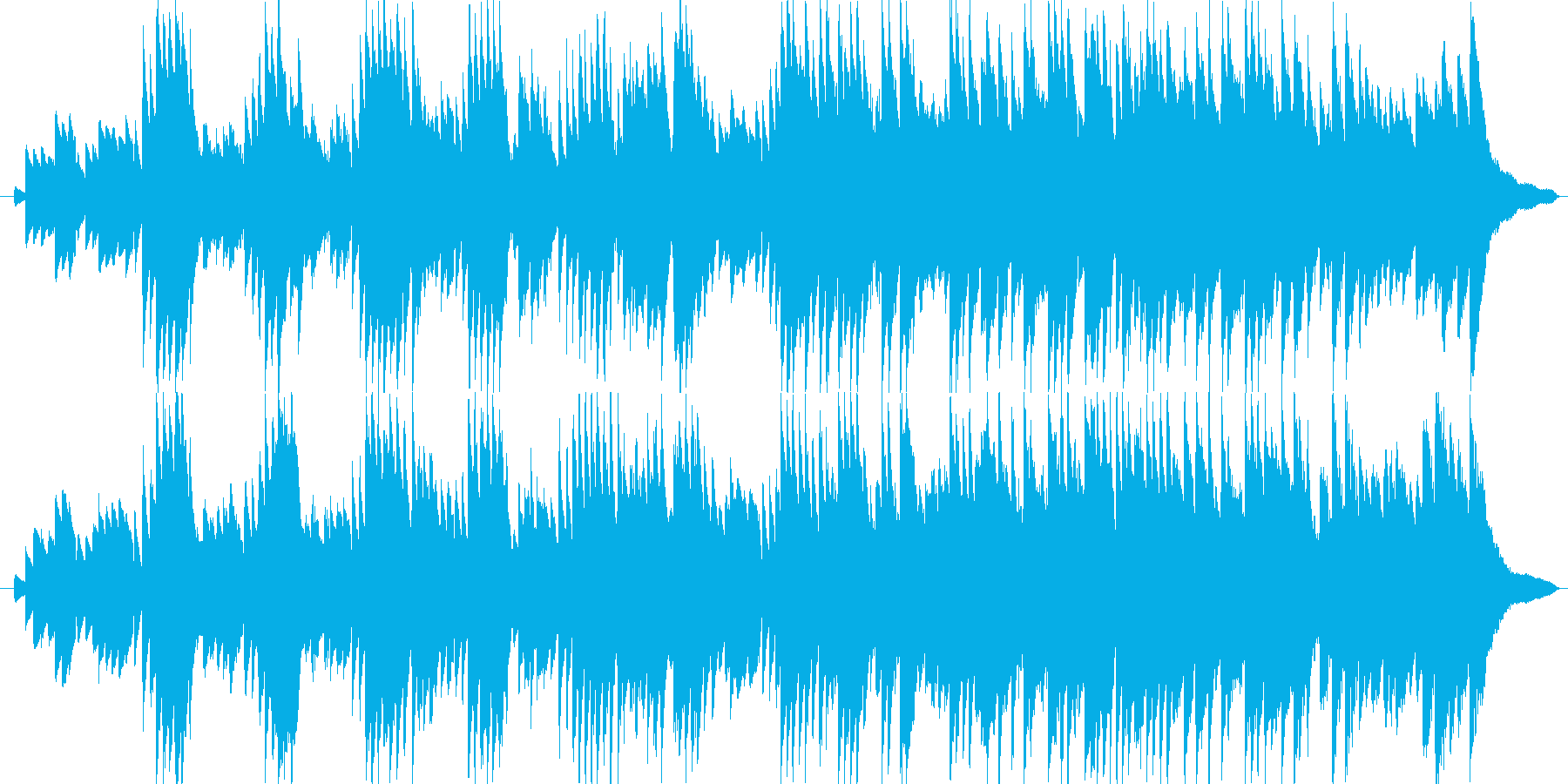 ピアノだけで演奏した切なく悲しげな曲の再生済みの波形