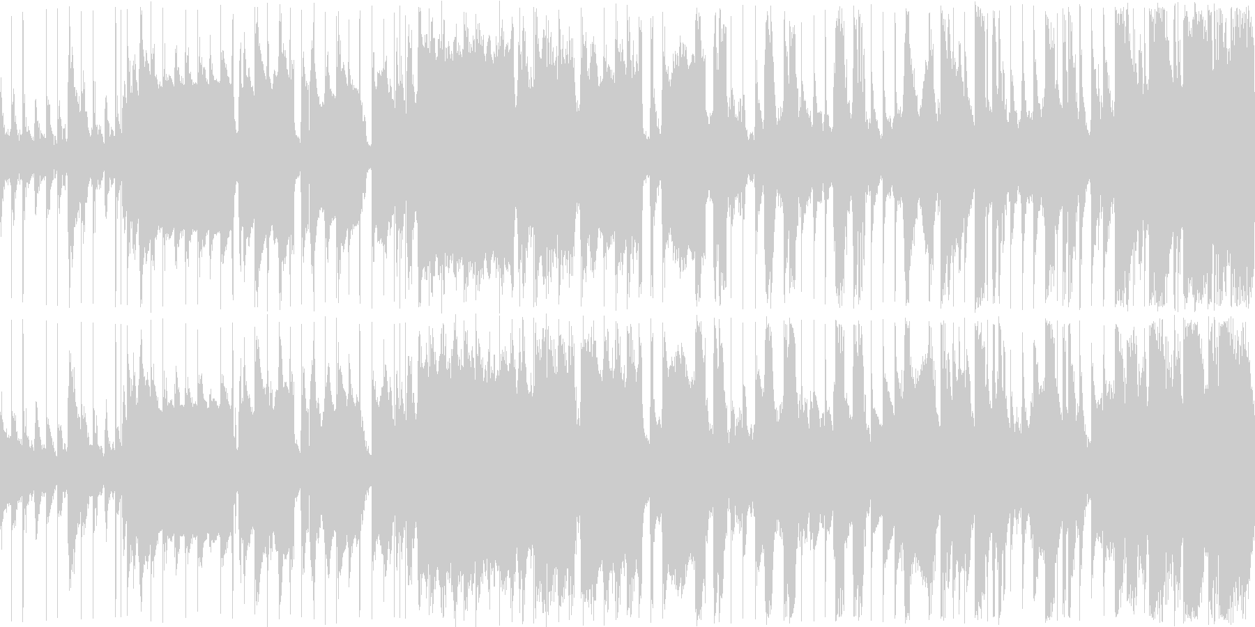 のどかでほのぼのとしたループ楽曲の未再生の波形