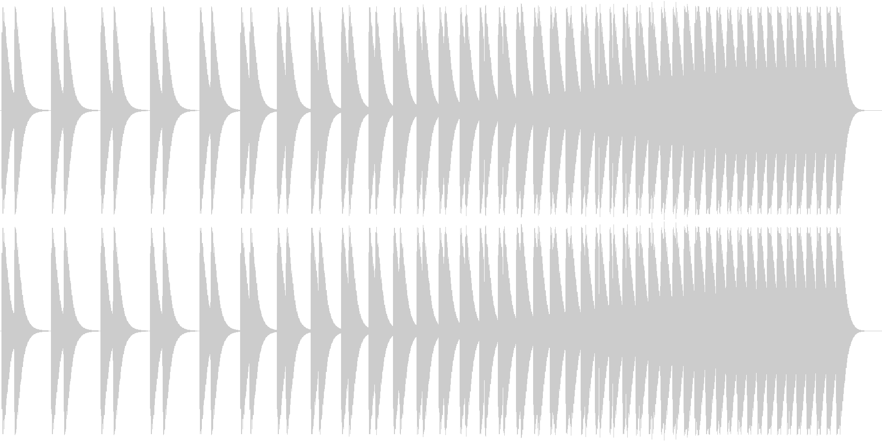心臓の音(速くなる)の未再生の波形