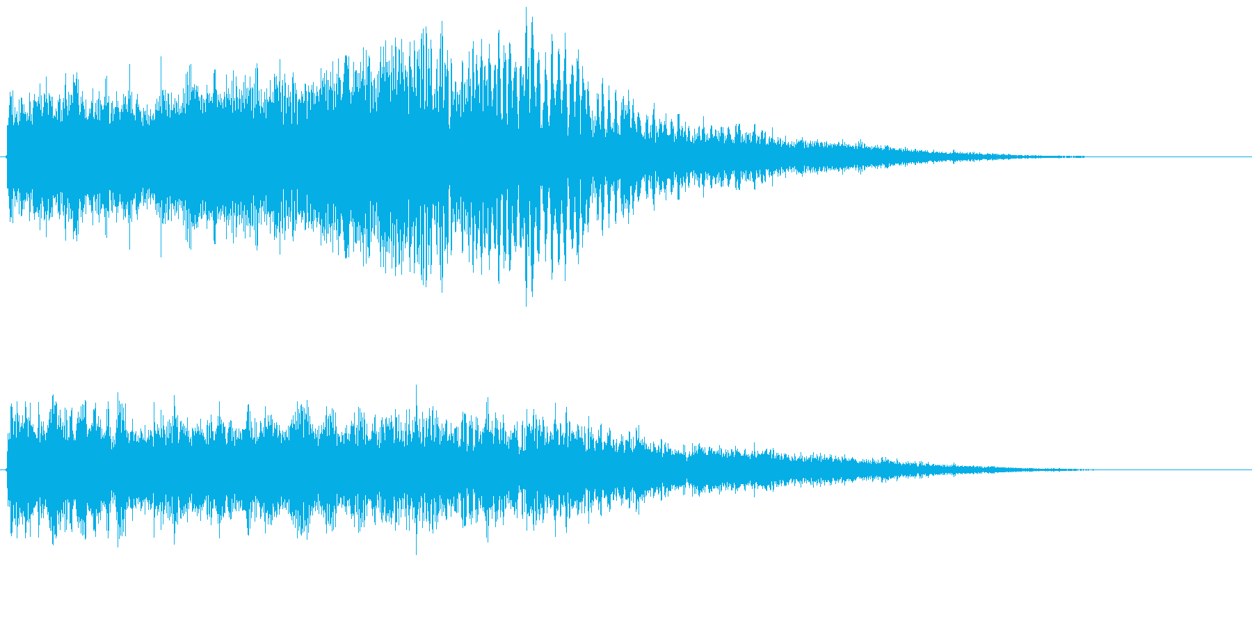 衝撃音 ドーンキラキラの再生済みの波形