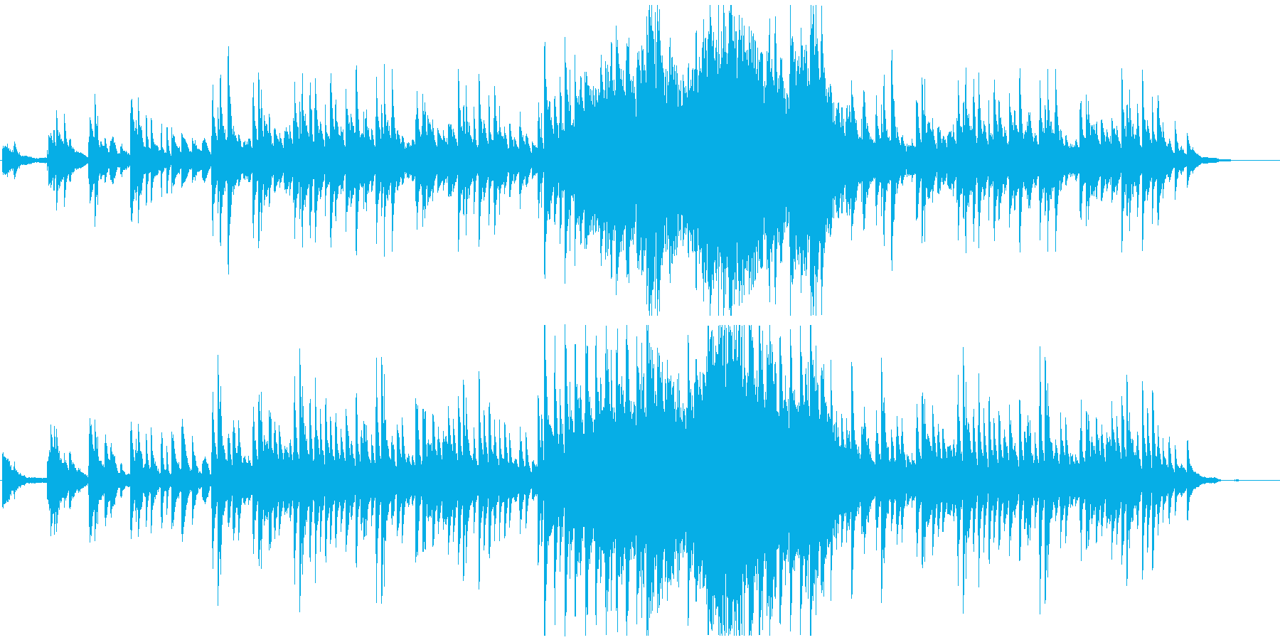 癒しのピアノ曲の再生済みの波形