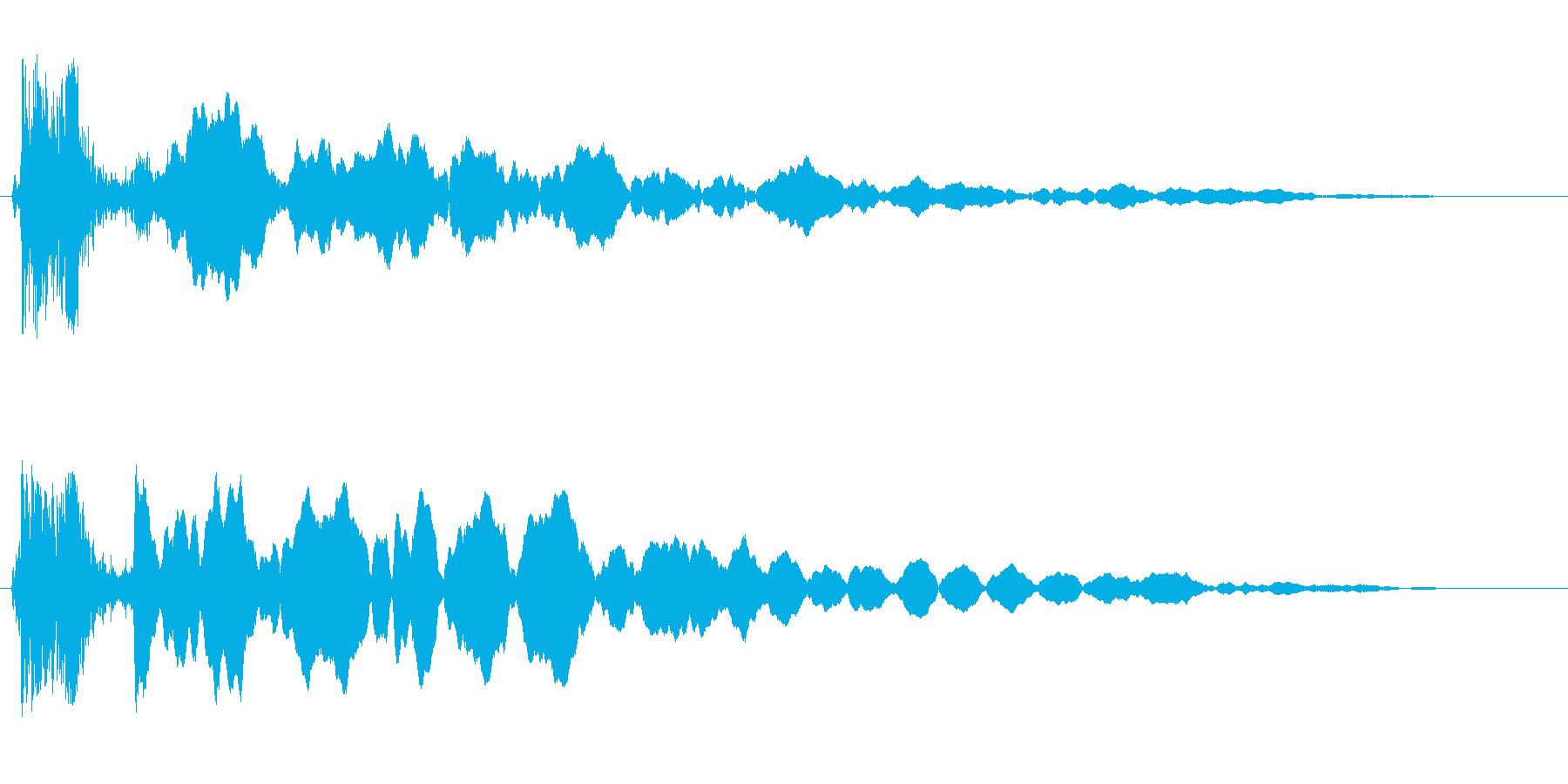 マシンの作動音(大きなモーター、空気音)の再生済みの波形