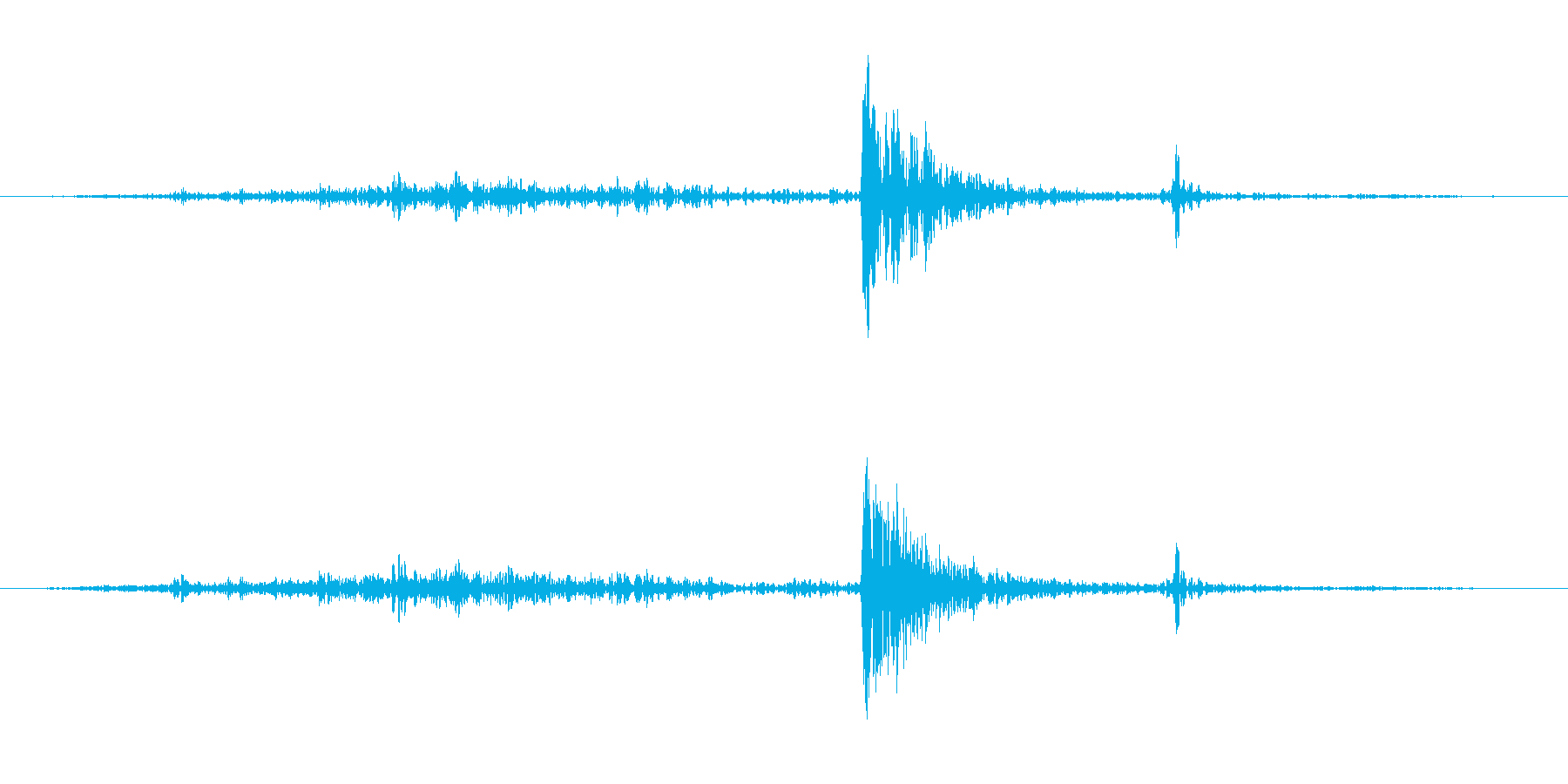 教室の引き戸を開ける音の再生済みの波形