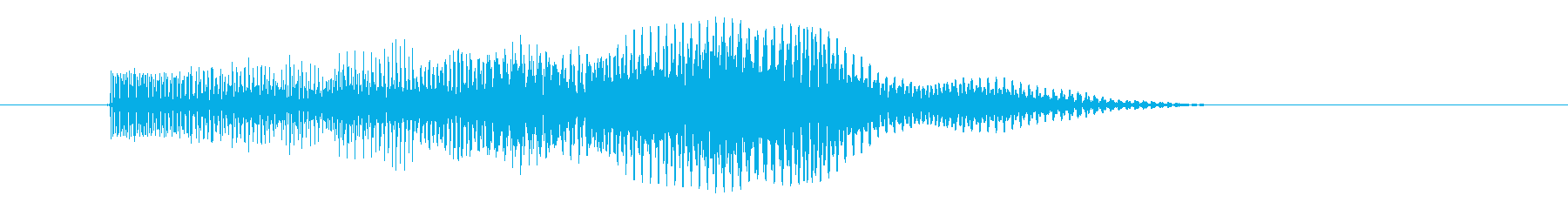 シンセによる無機質でとても短い効果音の再生済みの波形