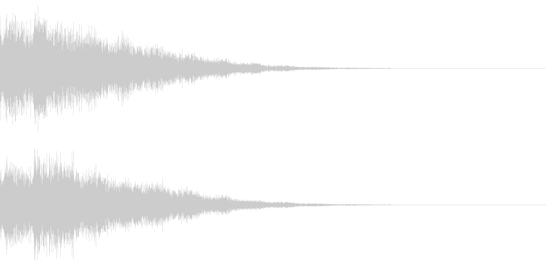 緊張感や恐怖感を煽るイメージの擬音です。の未再生の波形