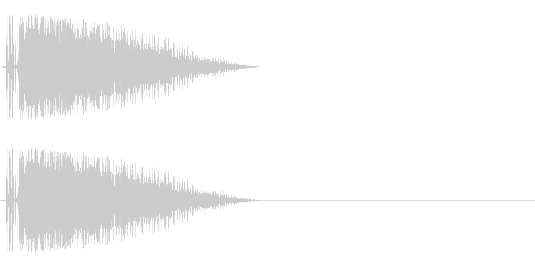 バキューン(銃声や拳銃の発砲音)の未再生の波形