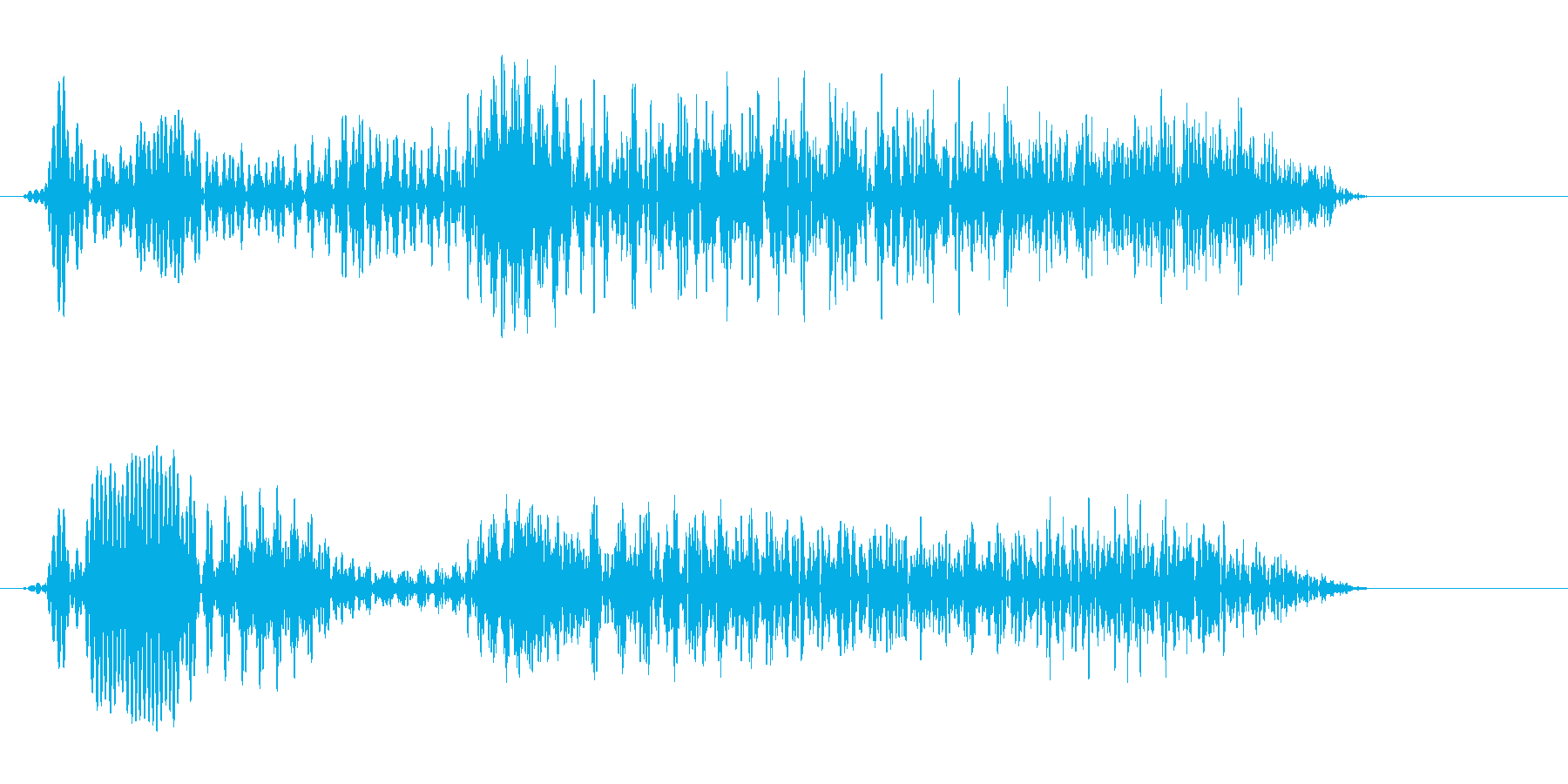 ワパァ(ロボットが発する音声)の再生済みの波形
