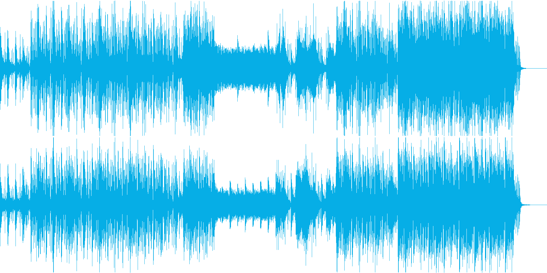海やリゾート爽やかな場面をイメージした曲の再生済みの波形