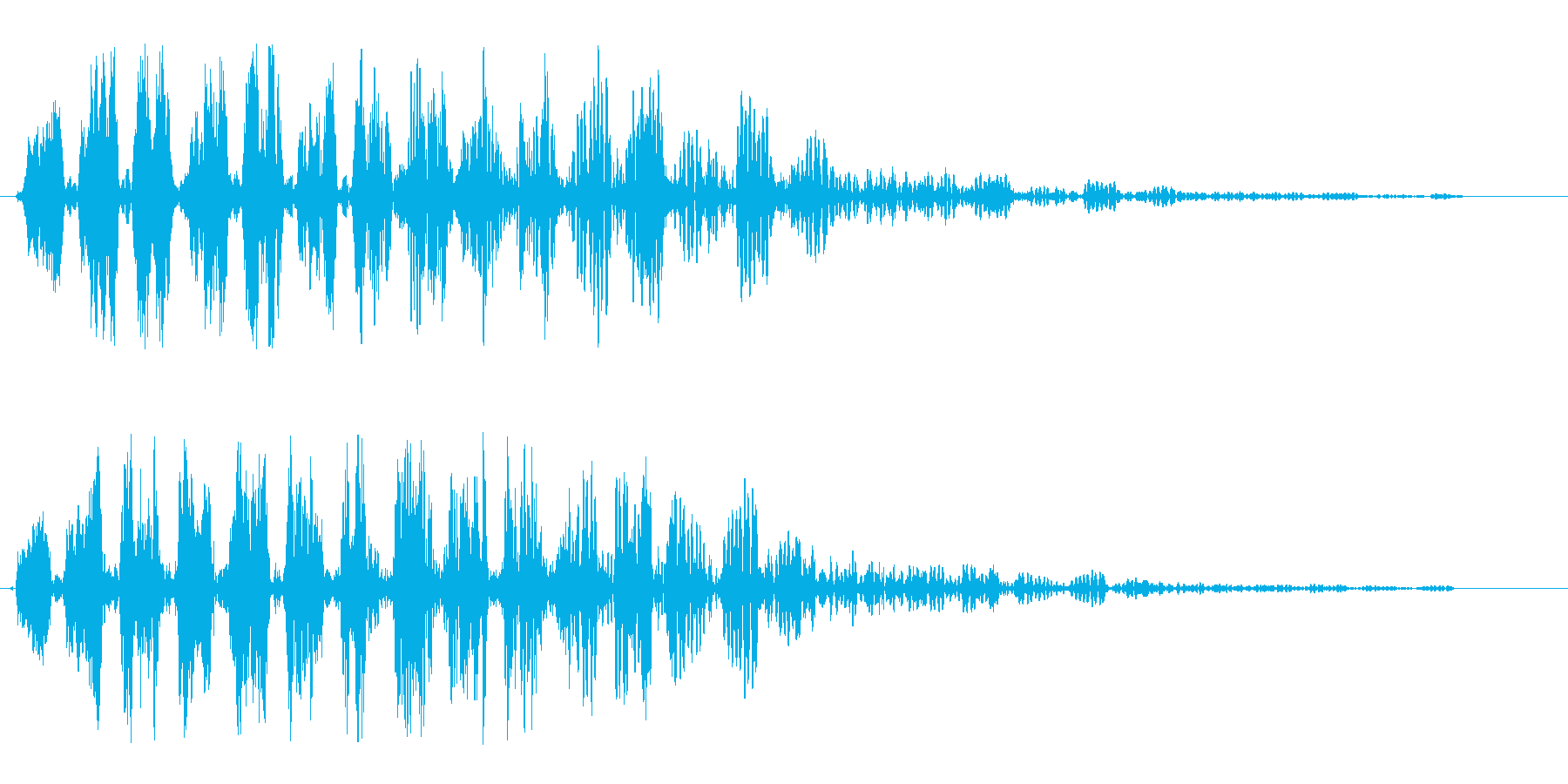 シャララー(ダメージを受けた時の効果音)の再生済みの波形
