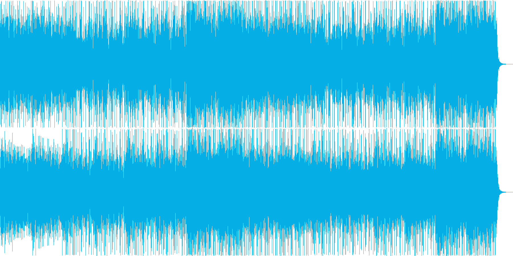 午後の日差しを浴びのびのびする感じの再生済みの波形