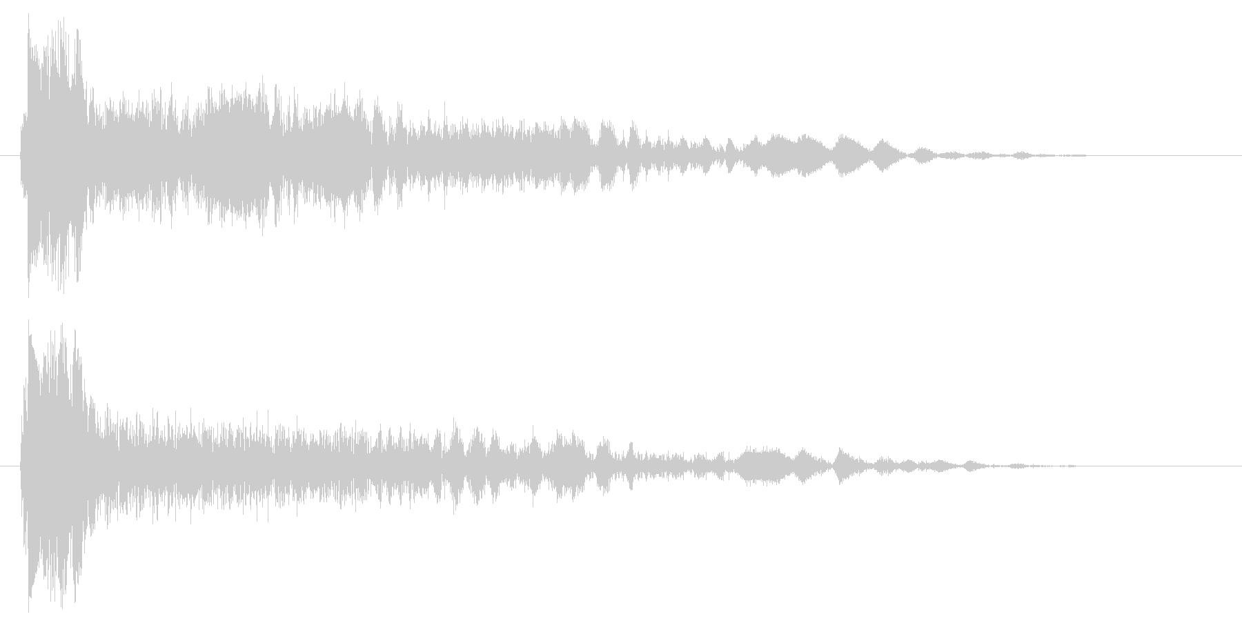 ビシューン(やや高めの音)の未再生の波形