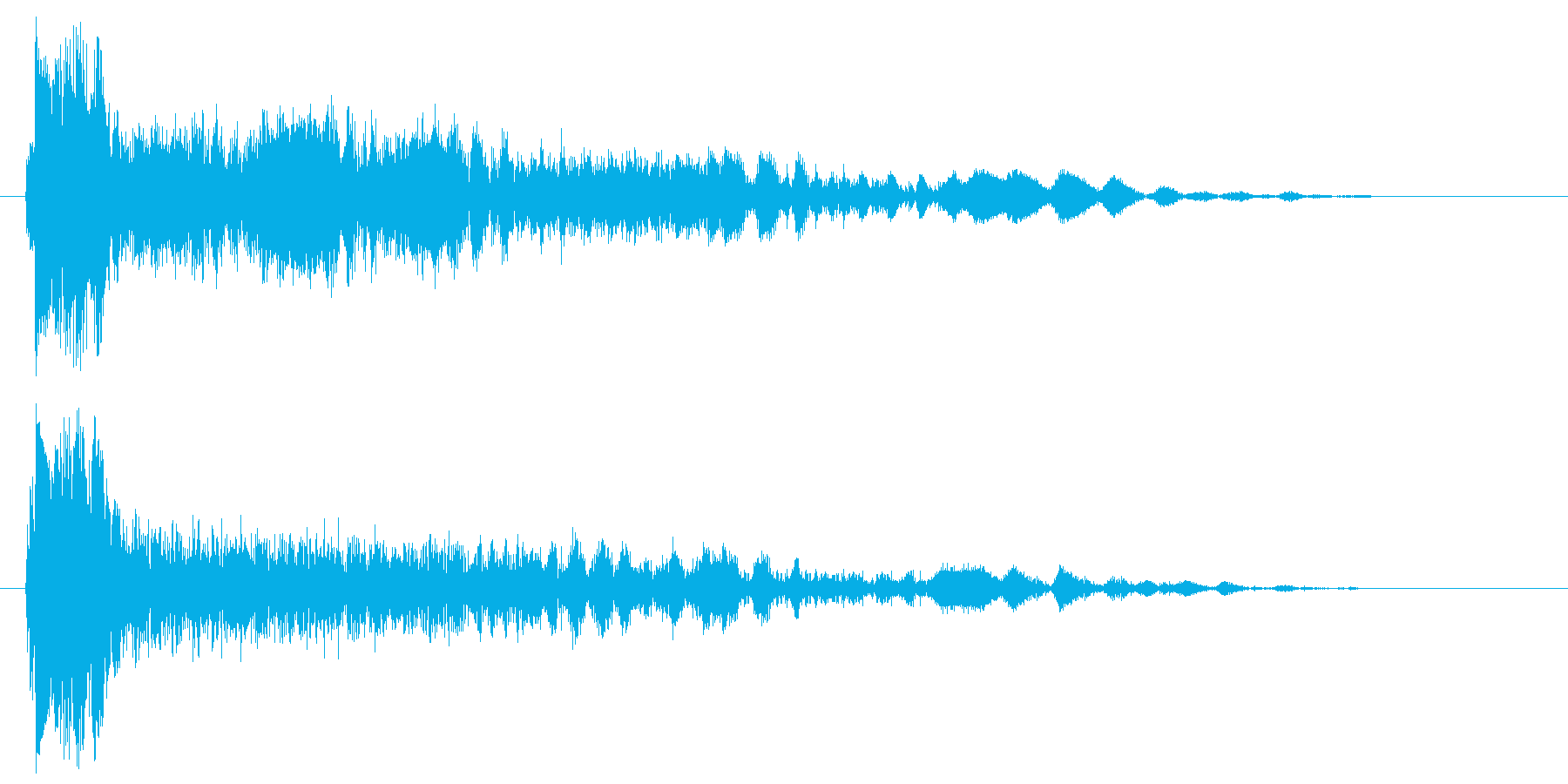 ビシューン(やや高めの音)の再生済みの波形