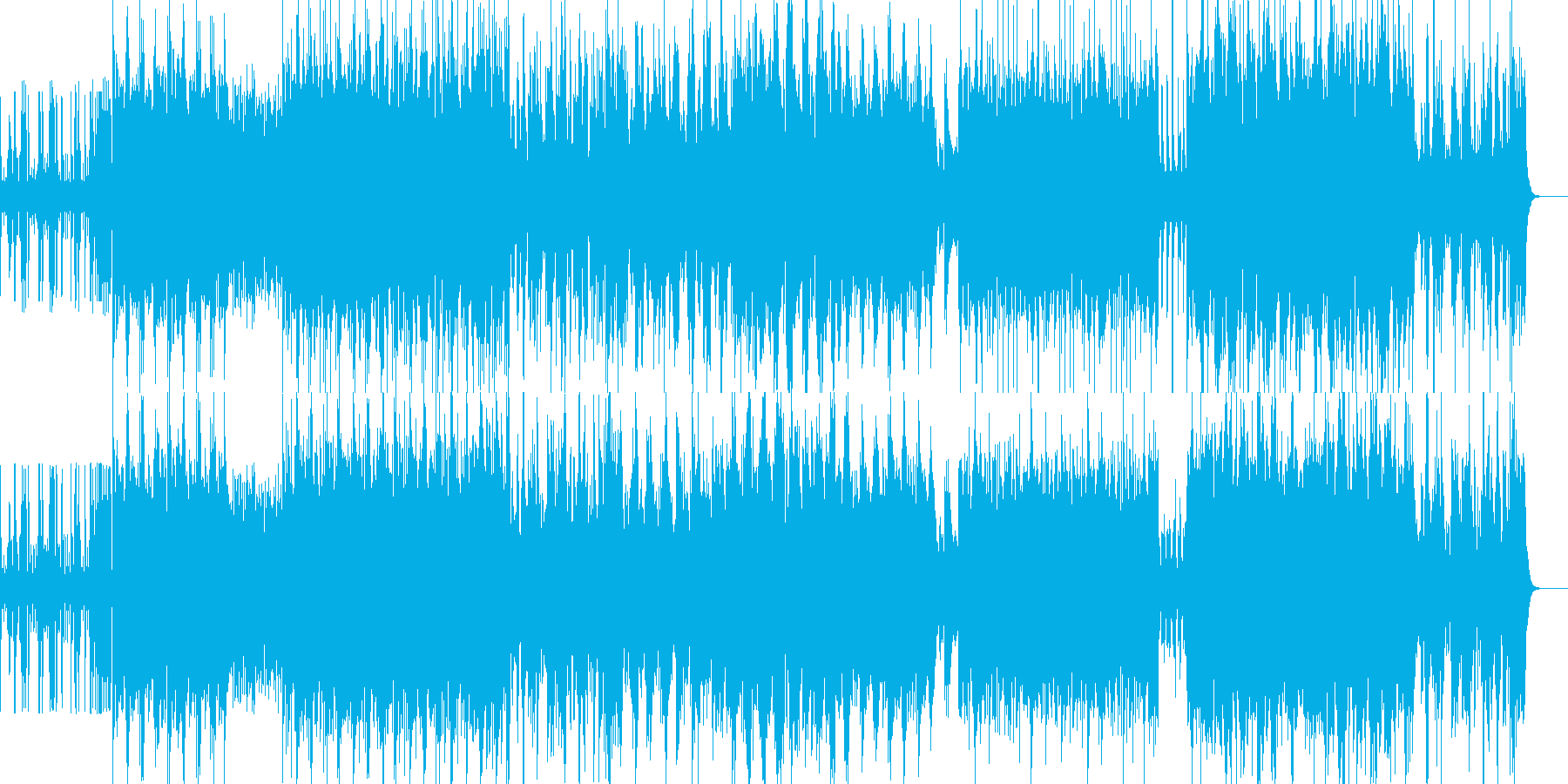 荘厳で激しいIDMの再生済みの波形