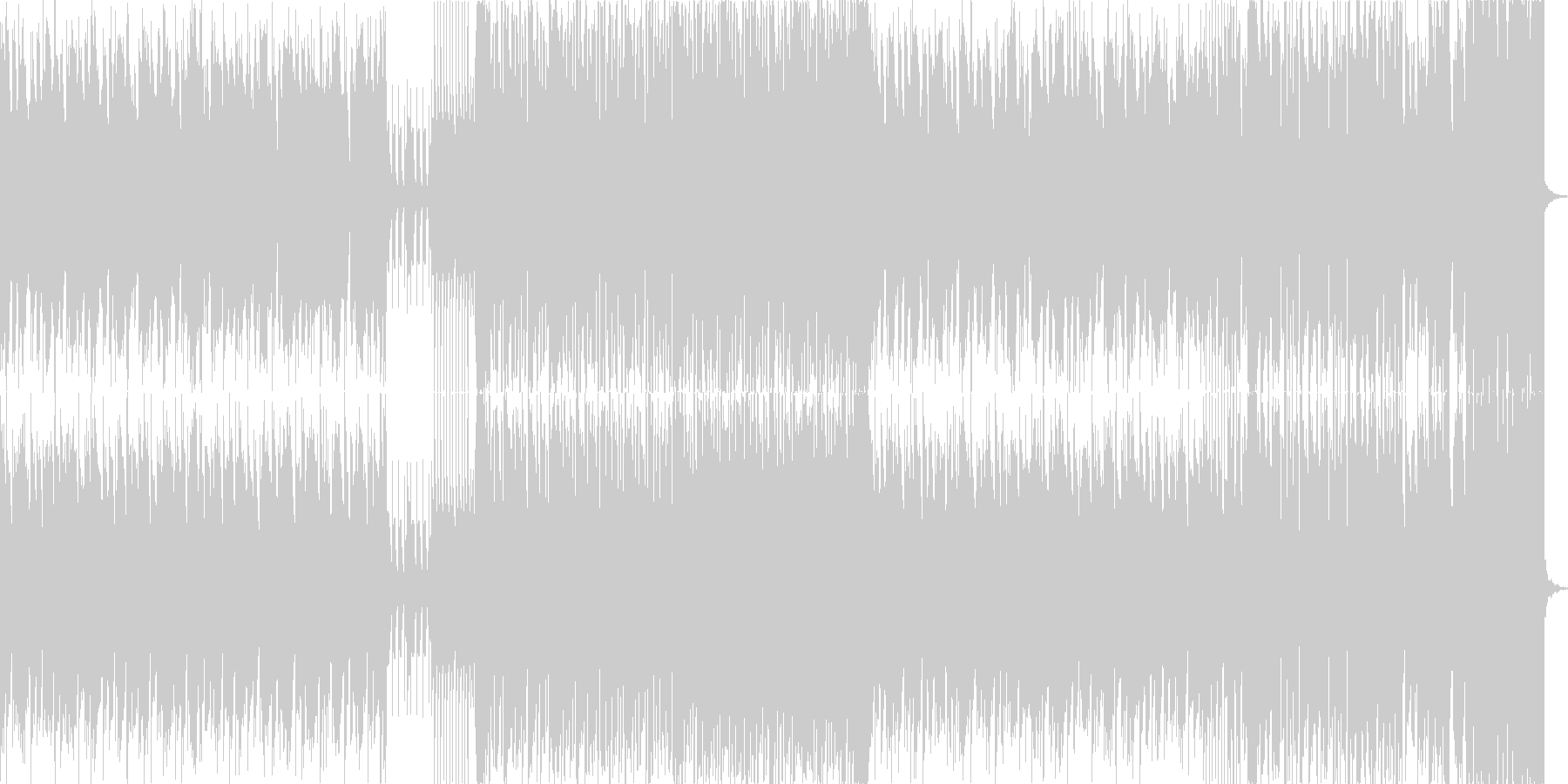 リード系シンセ音のPan振りが特徴的な曲の未再生の波形
