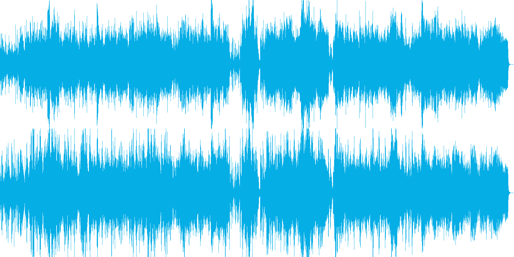 ピアノとストリングスの優しい雰囲気の楽曲の再生済みの波形