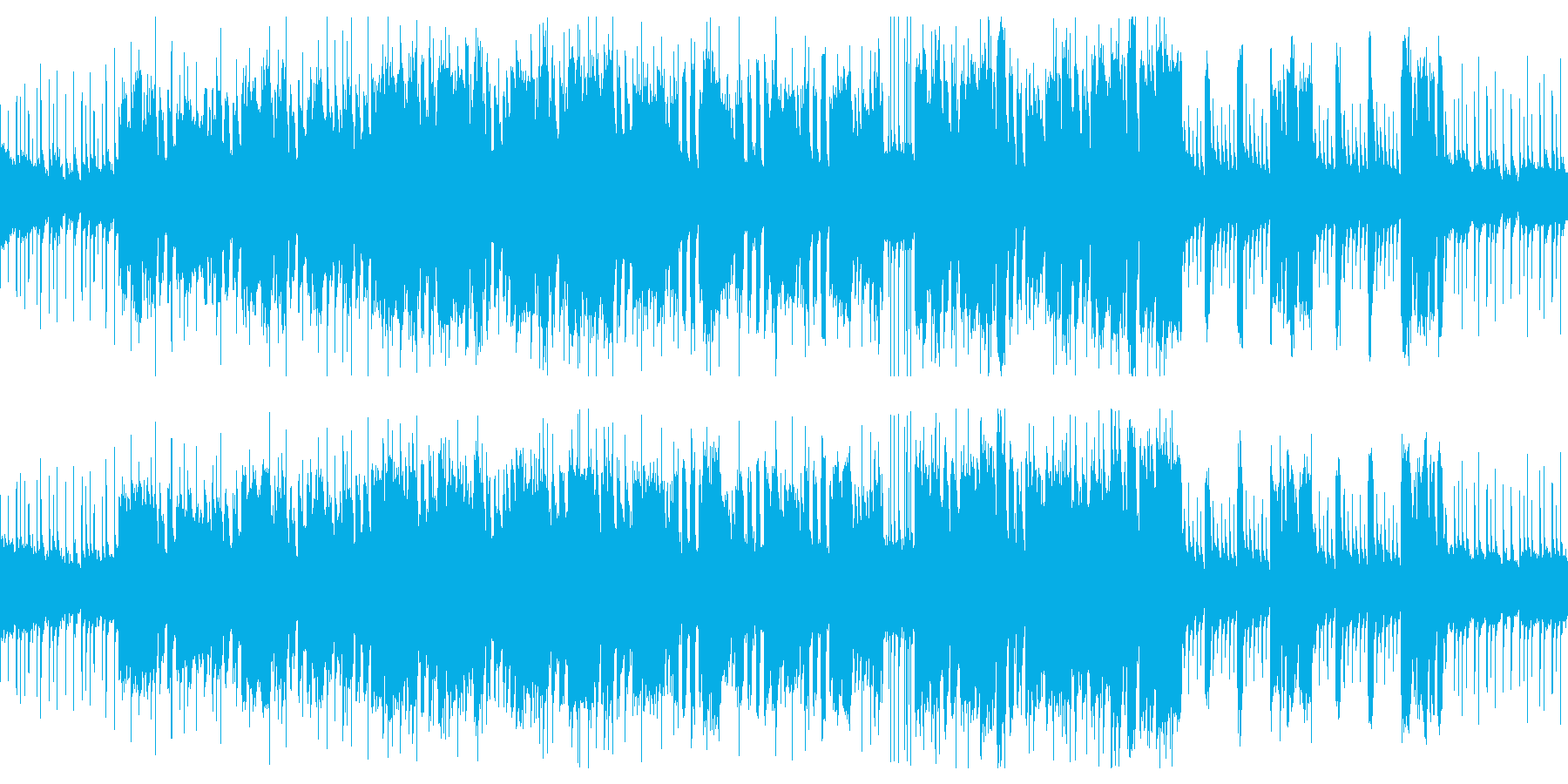 激しいロック×ださいシンセのBGMの再生済みの波形