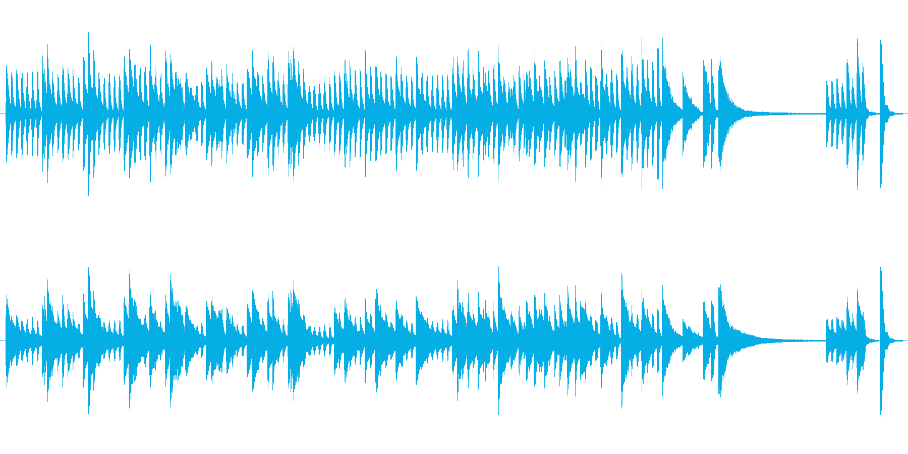 ピアノだけで構成した曲で、落ち着いてい…の再生済みの波形