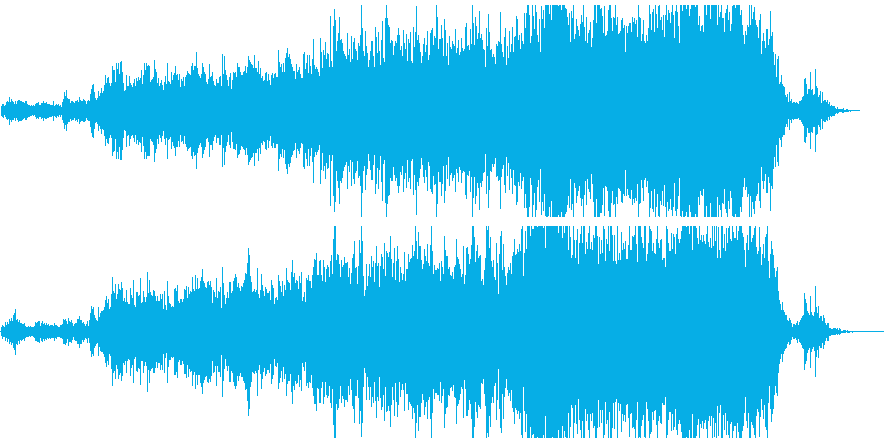 ローテンポなエピック系トレーラー音楽の再生済みの波形