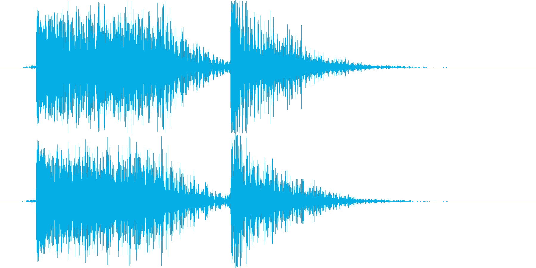 土魔法の音1(巨大な岩をぶつける)の再生済みの波形