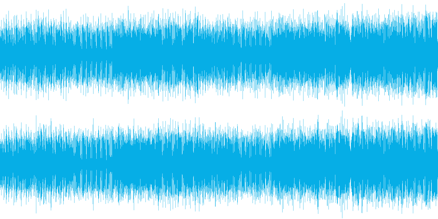 ループ可能な明るく楽しい音楽の再生済みの波形