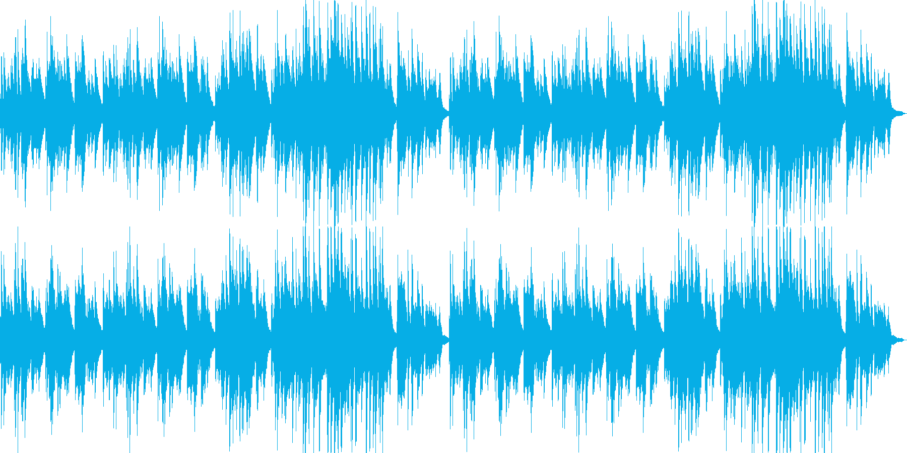 ピアノによる癒し系の曲です。の再生済みの波形
