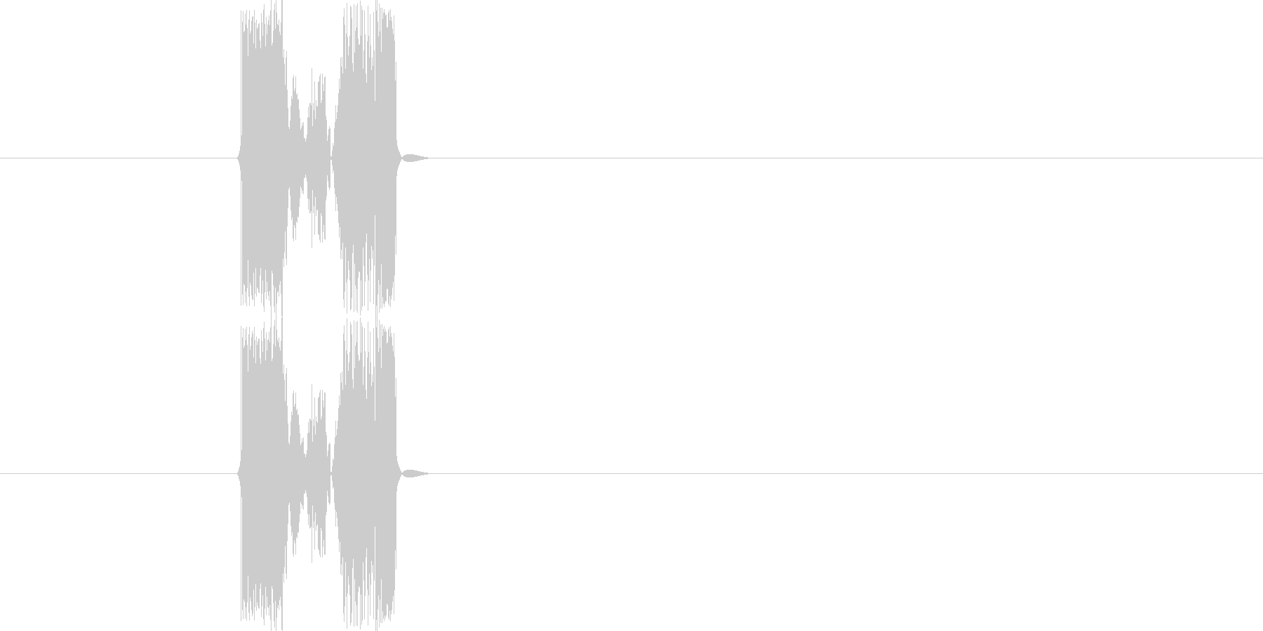 グサッ、ブスッ(剣を刺す音などの効果音)の未再生の波形